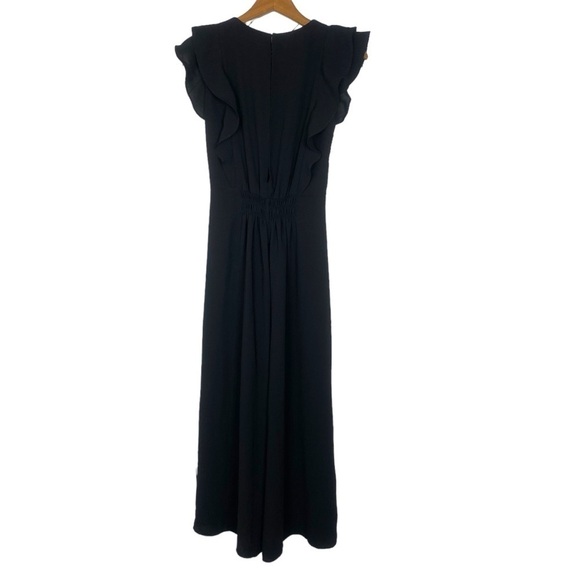Zara Basic Black Ruffle Jumpsuit - Size XS - Picture 2 of 6